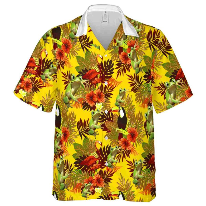 Frog Tropical Bird Hawaiian Shirt Fashion forward