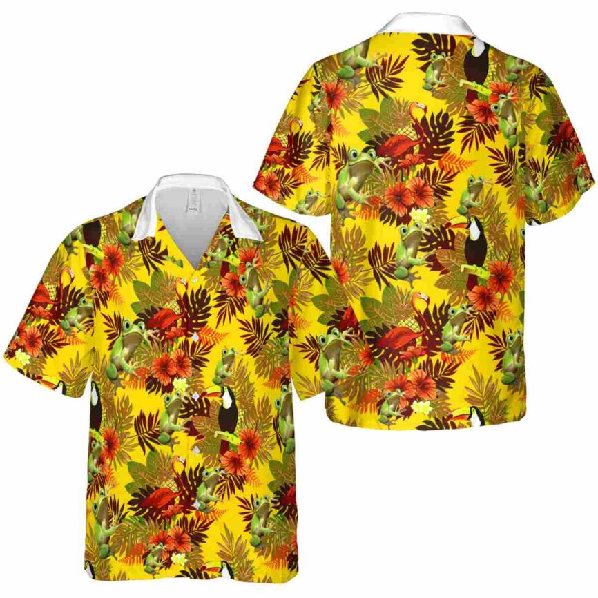 Frog Tropical Bird Hawaiian Shirt Premium grade
