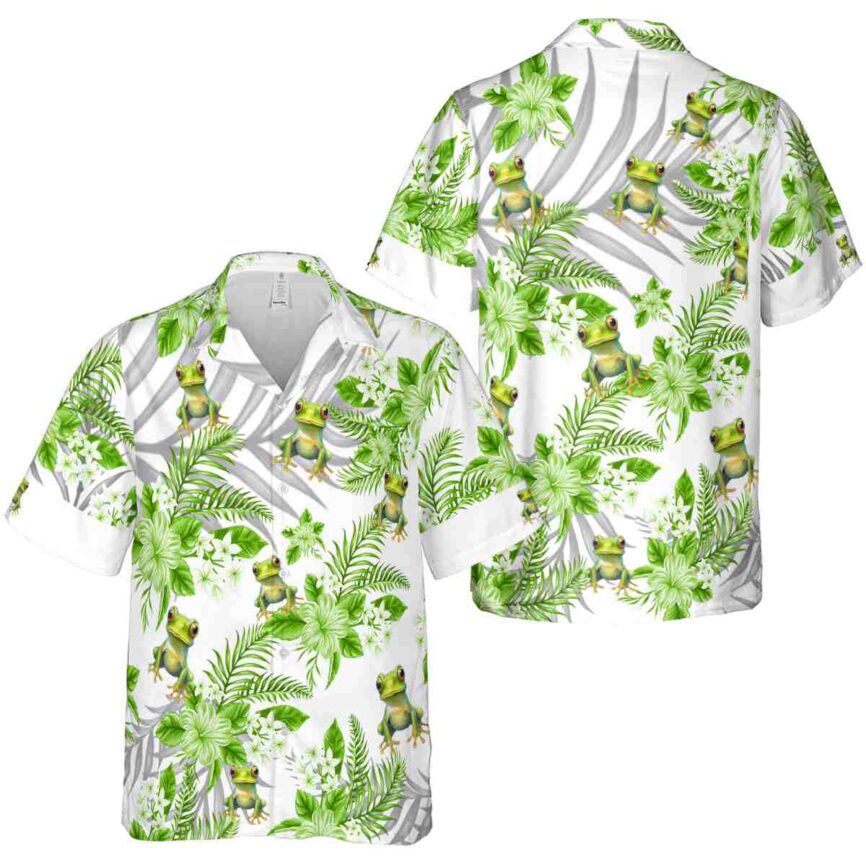 Frog Tropical Blossom Hawaiian Shirt Premium grade