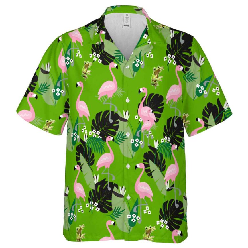 Frog Tropical Flamingo Hawaiian Shirt Fashion forward