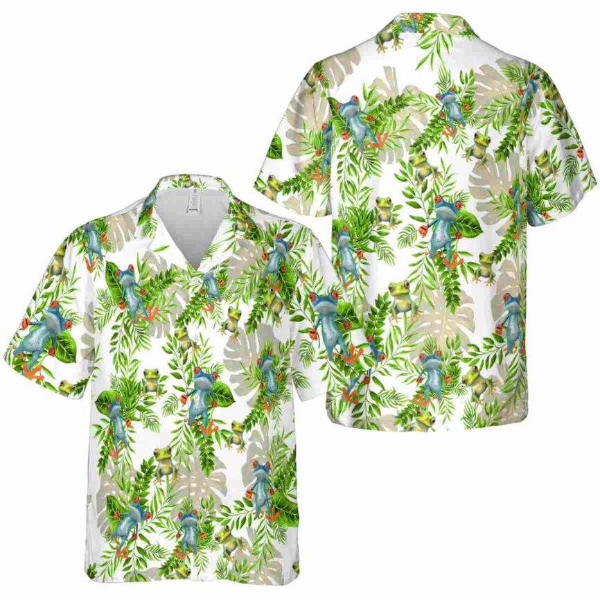 Frog Tropical Fronds Hawaiian Shirt Premium grade