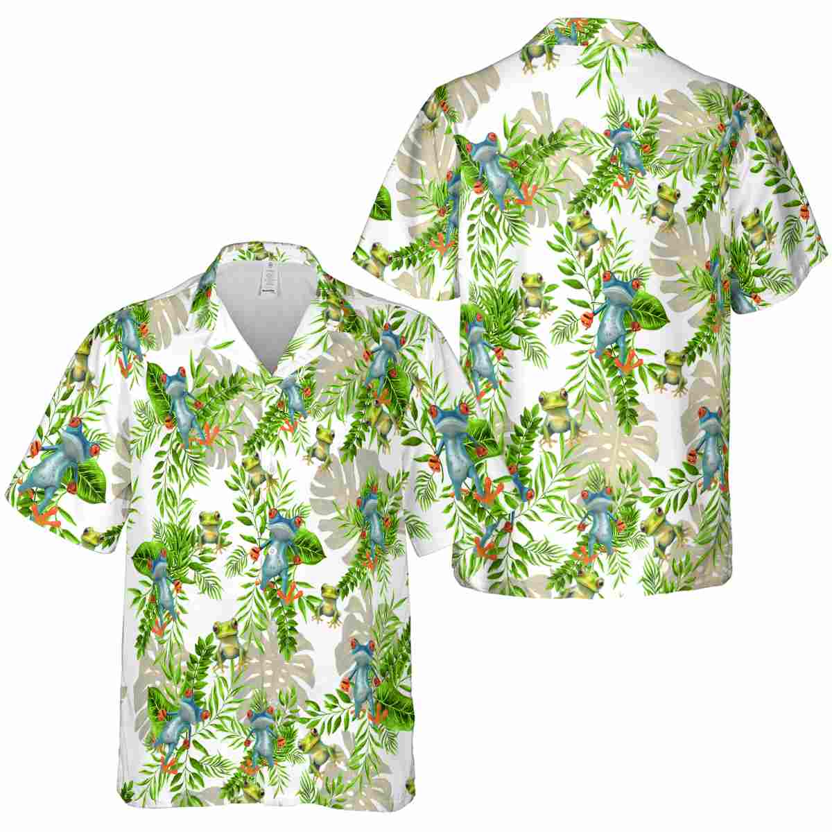 Frog Tropical Fronds Hawaiian Shirt Premium grade Frog Tropical Fronds Hawaiian Shirt Premium grade