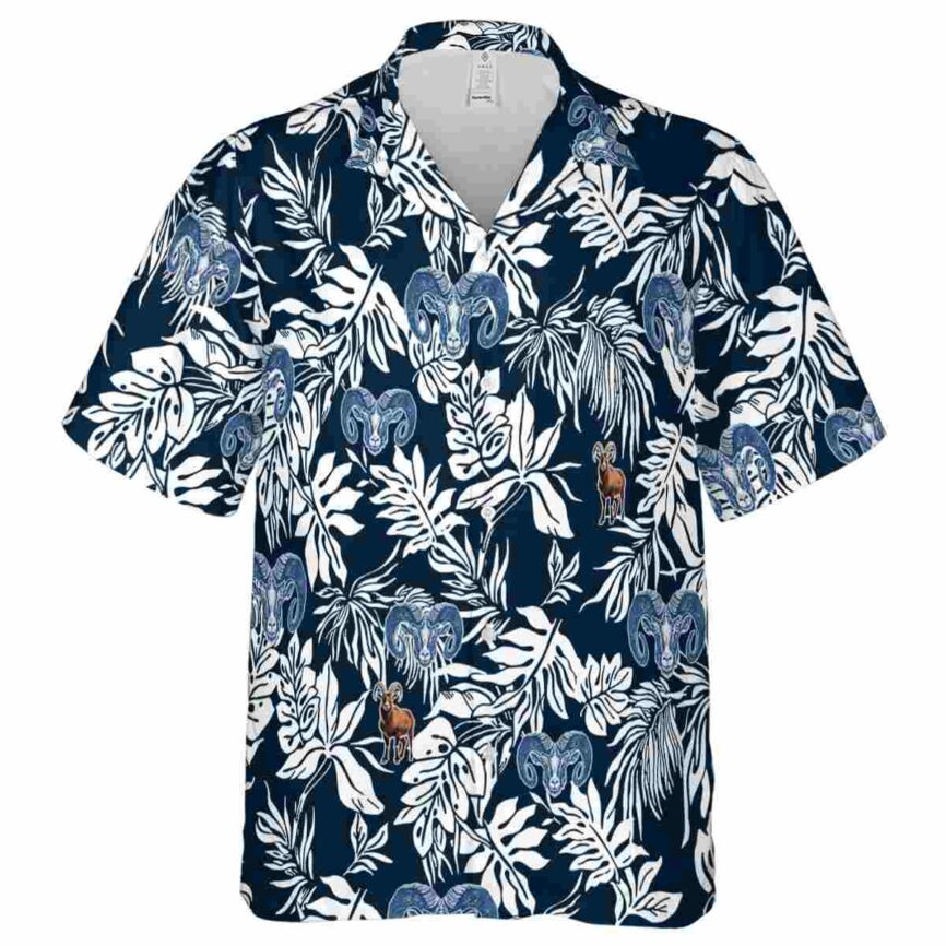 Goat Bold Foliage Hawaiian Shirt Fashion forward