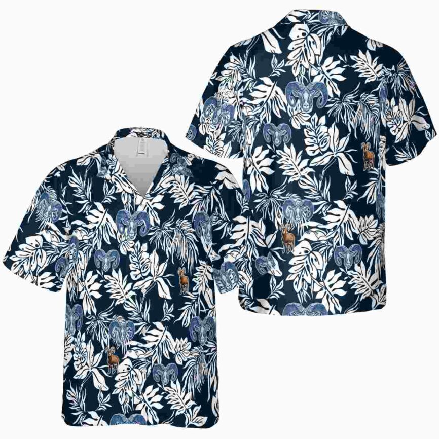 Goat Bold Foliage Hawaiian Shirt Premium grade
