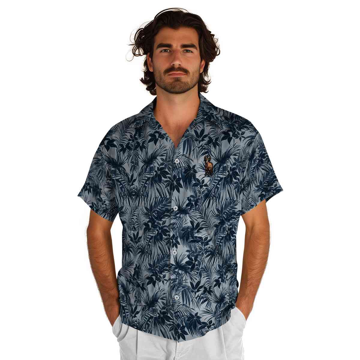 Goat Foliage Print Hawaiian Shirt New Arrival Goat Foliage Print Hawaiian Shirt New Arrival