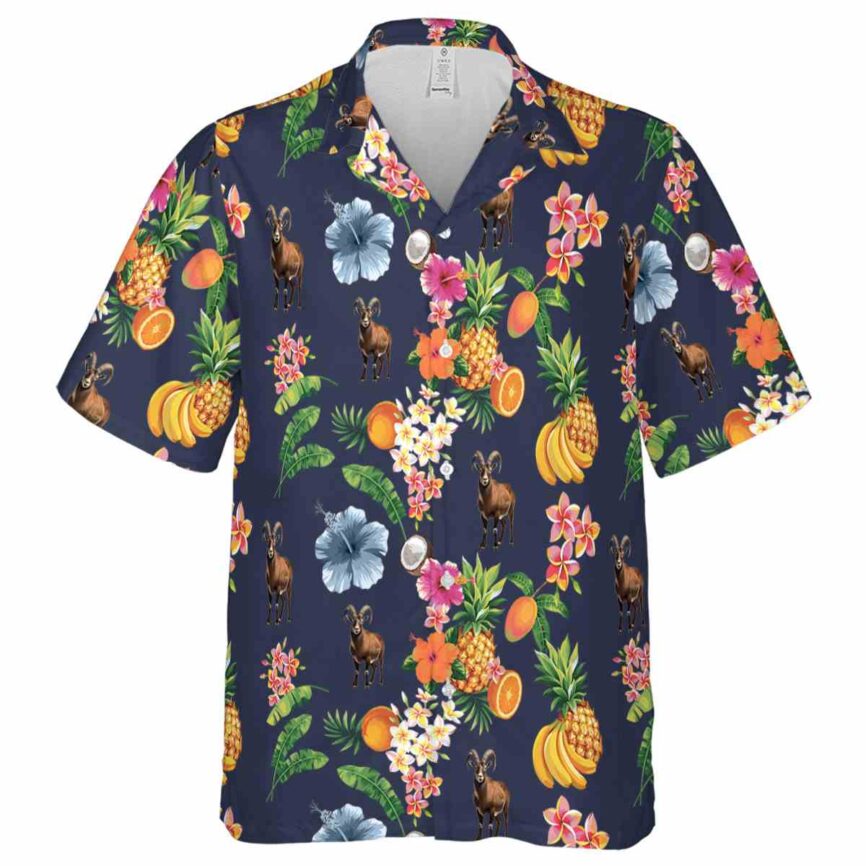 Goat Fruit Pattern Hawaiian Shirt Fashion forward