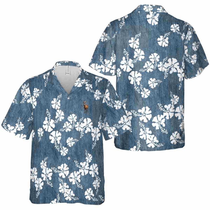 Goat Hibiscus Blossom Hawaiian Shirt Premium grade