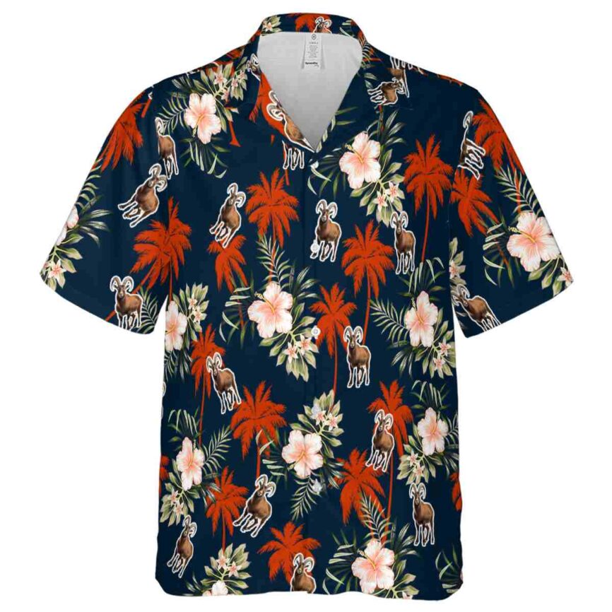 Goat Hibiscus Palm Hawaiian Shirt Fashion forward