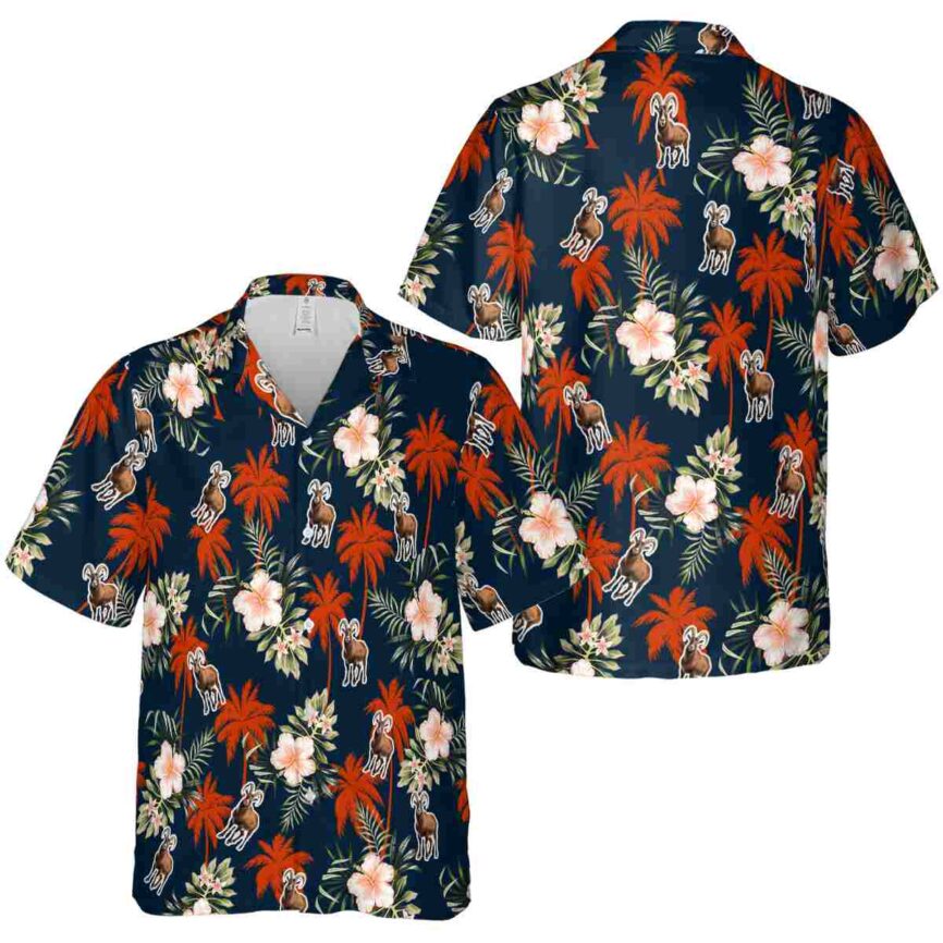 Goat Hibiscus Palm Hawaiian Shirt Premium grade