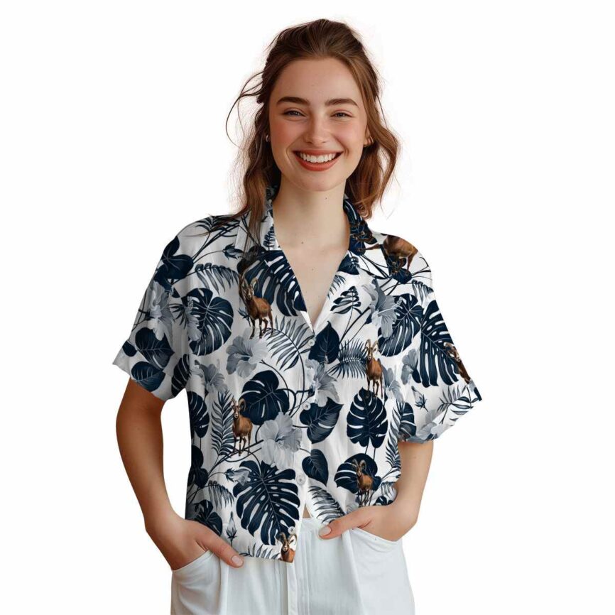 Goat Leaf Pattern Hawaiian Shirt Top rated