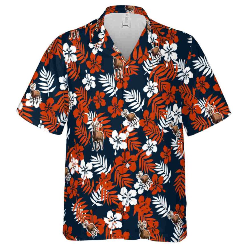 Goat Leafy Hibiscus Hawaiian Shirt Fashion forward