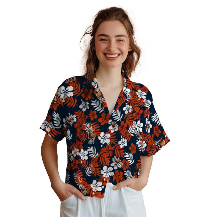 Goat Leafy Hibiscus Hawaiian Shirt Top rated