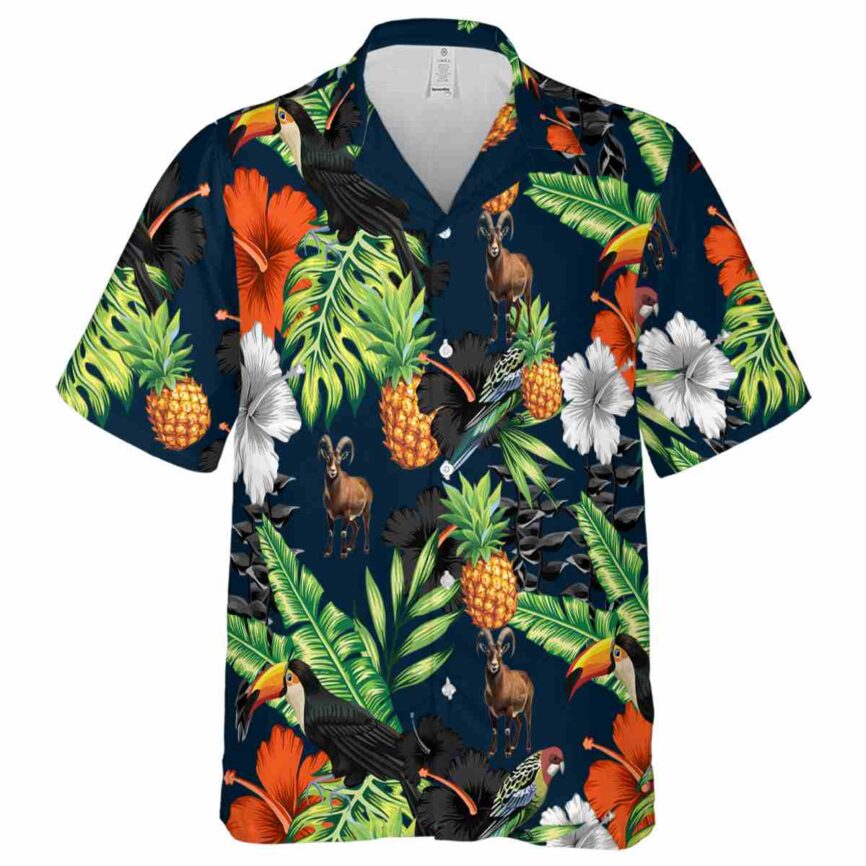 Goat Leafy Toucan Hawaiian Shirt Fashion forward