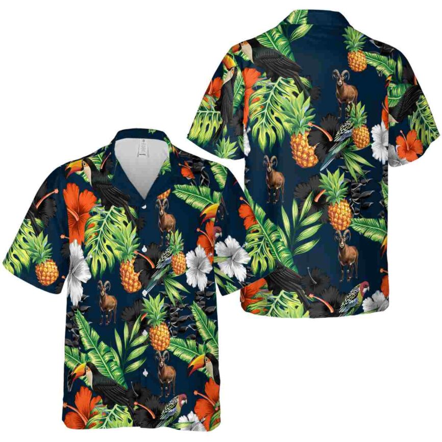 Goat Leafy Toucan Hawaiian Shirt Premium grade
