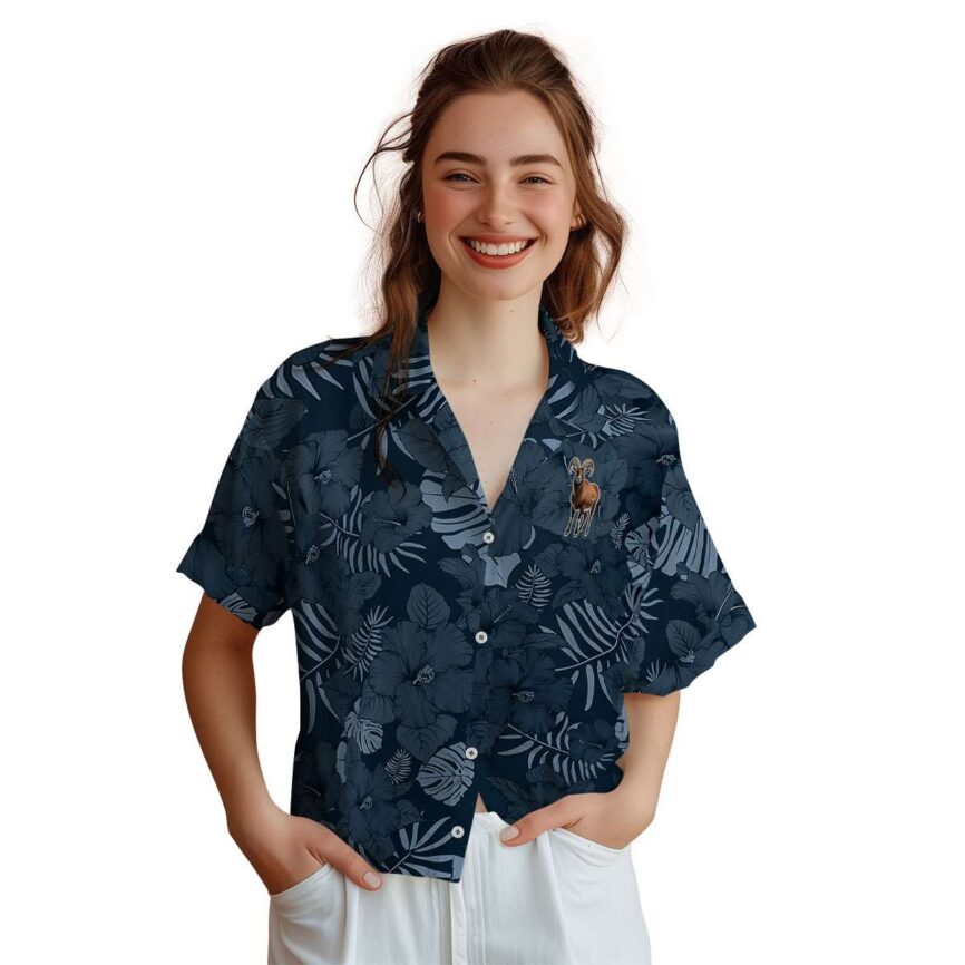 Goat Monochrome Floral Hawaiian Shirt Top rated