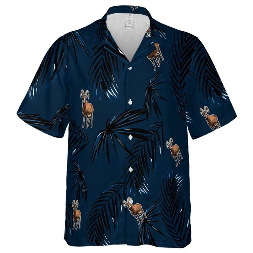 Goat Monochrome Palm Hawaiian Shirt Fashion forward