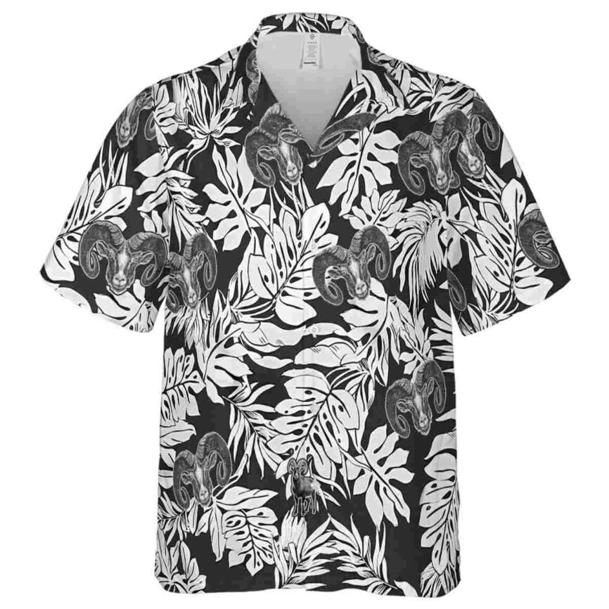Goat Monstera Foliage Hawaiian Shirt Fashion forward