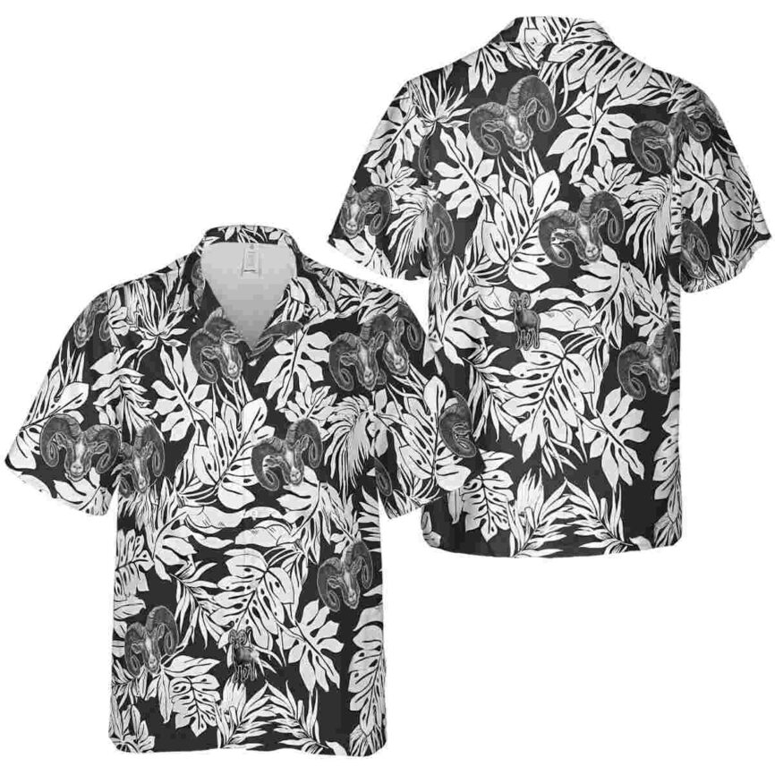 Goat Monstera Foliage Hawaiian Shirt Premium grade