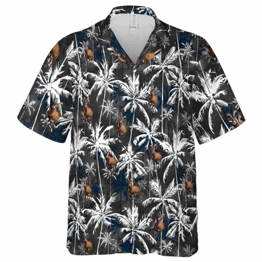 Goat Palm Themed Hawaiian Shirt Fashion forward
