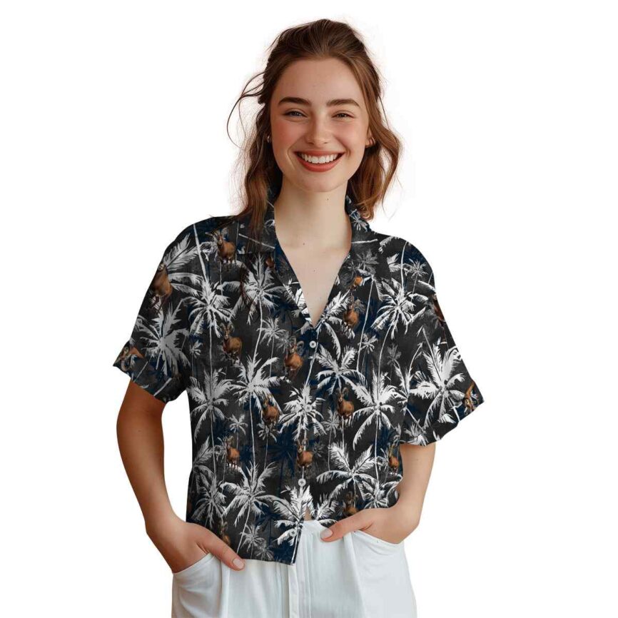 Goat Palm Themed Hawaiian Shirt Top rated