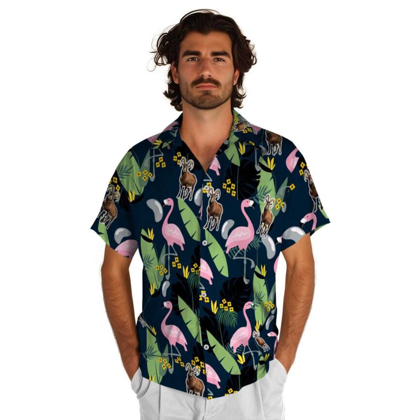 Goat Pink Flamingo Hawaiian Shirt New Arrival