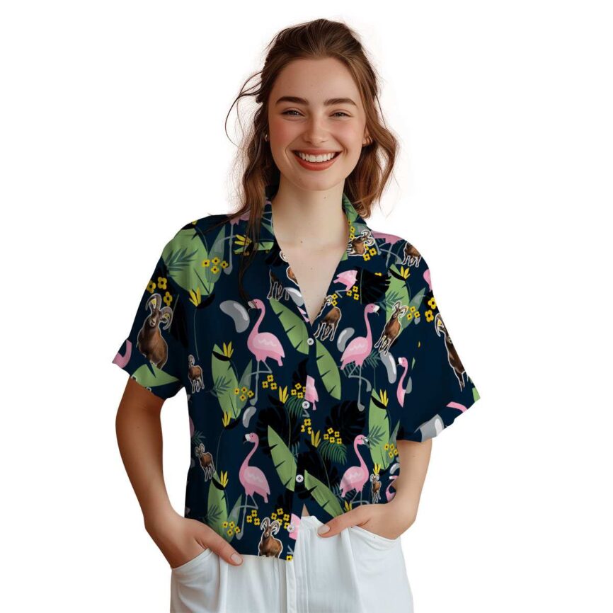 Goat Pink Flamingo Hawaiian Shirt Top rated