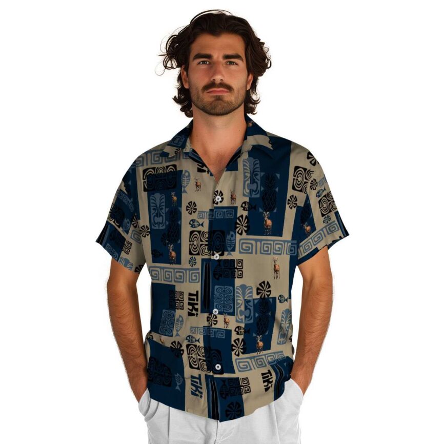 Goat Tiki Motifs Hawaiian Shirt New Arrival