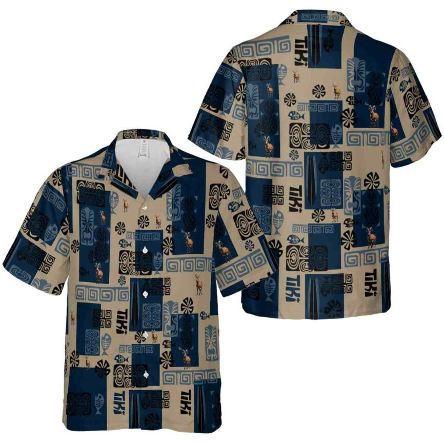Goat Tiki Motifs Hawaiian Shirt Premium grade