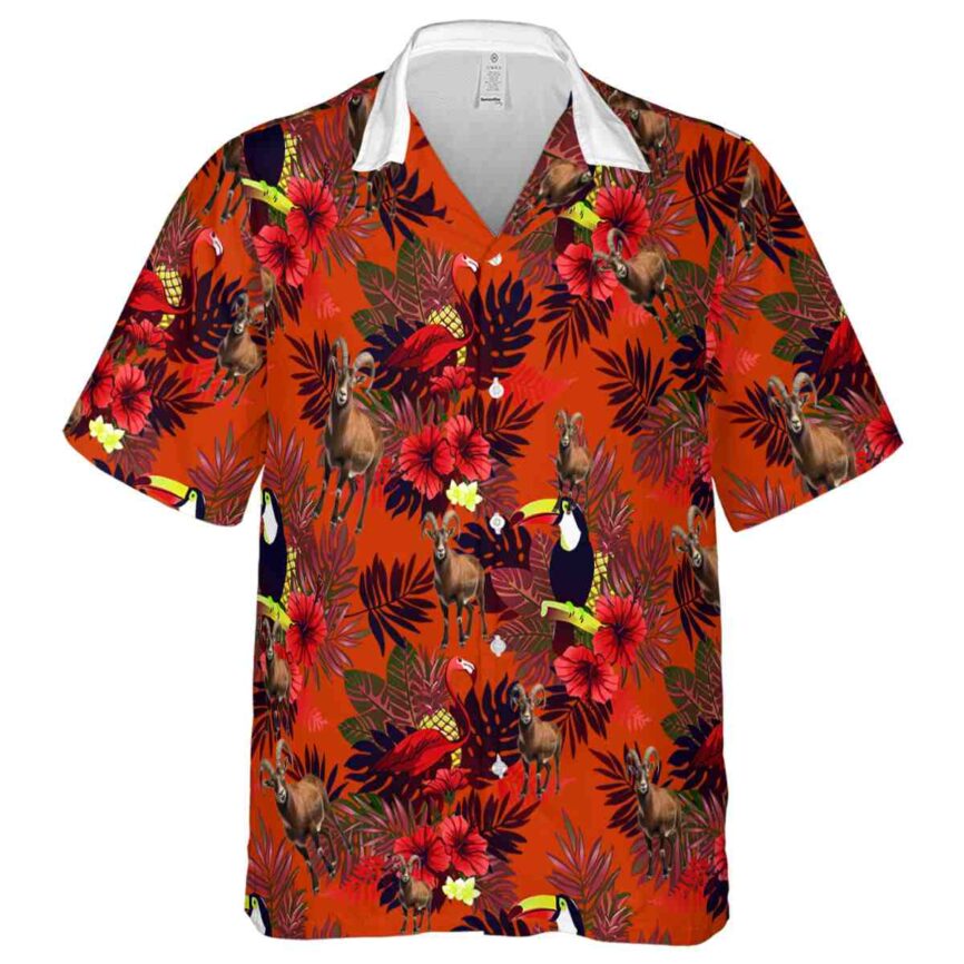 Goat Tropical Bird Hawaiian Shirt Fashion forward