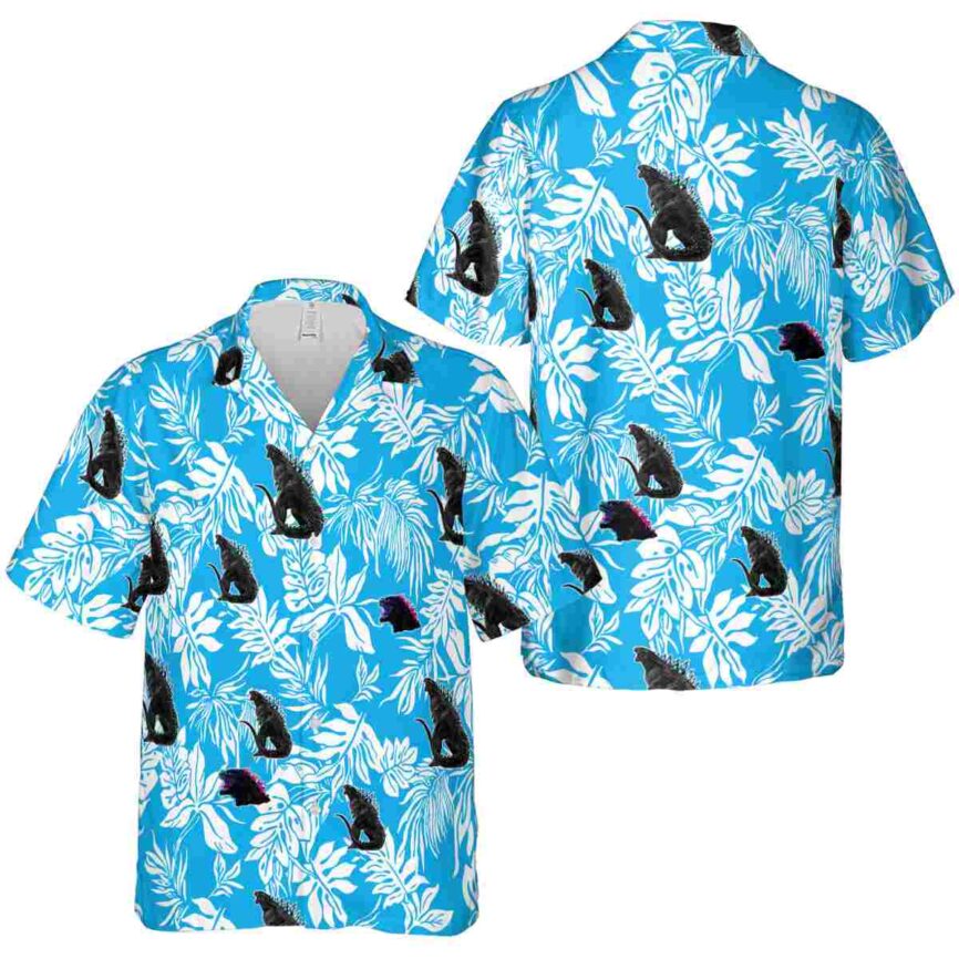 Godzilla Bold Foliage Hawaiian Shirt Premium grade