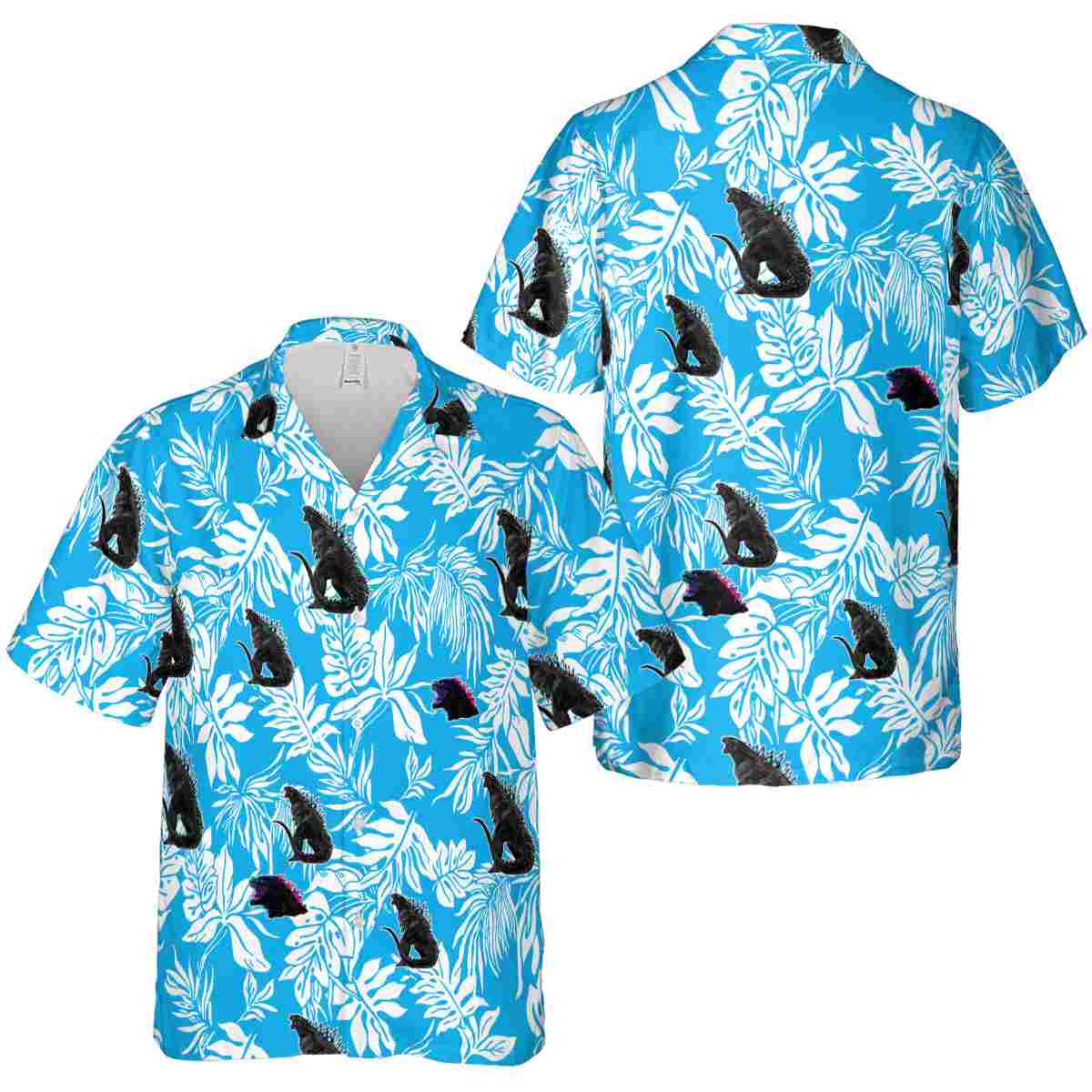 Godzilla Bold Foliage Hawaiian Shirt Premium grade Godzilla Bold Foliage Hawaiian Shirt Premium grade
