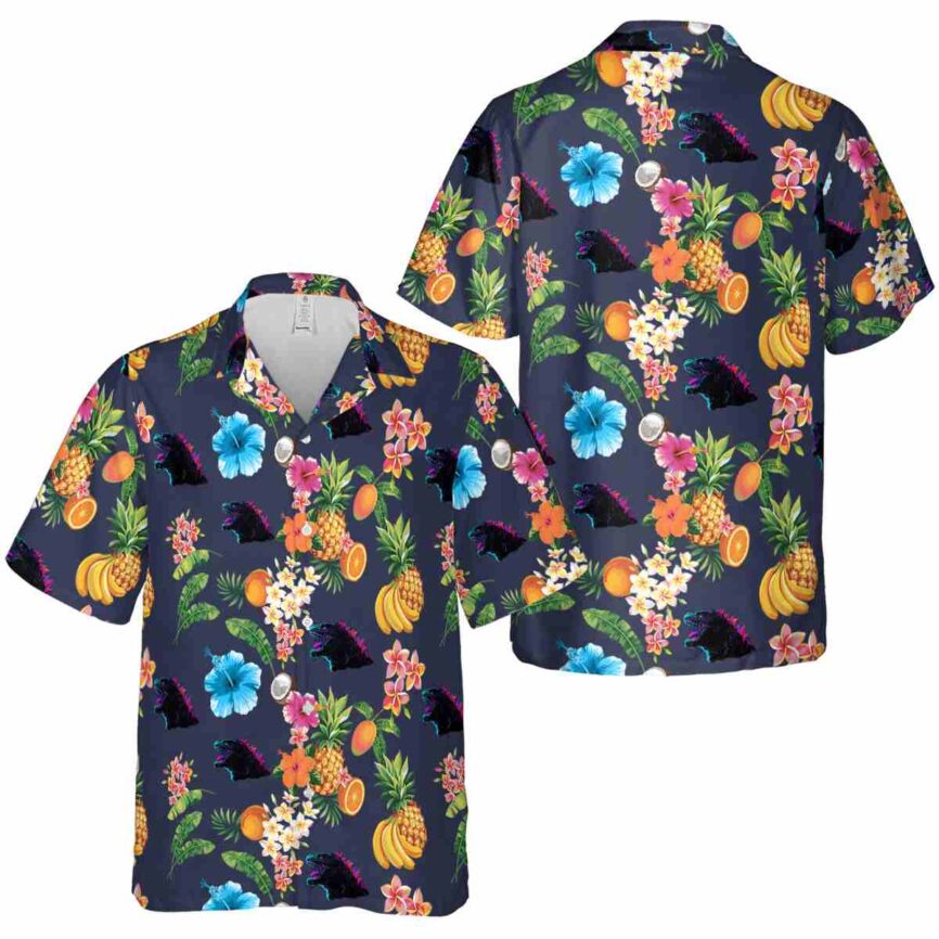 Godzilla Fruit Pattern Hawaiian Shirt Premium grade