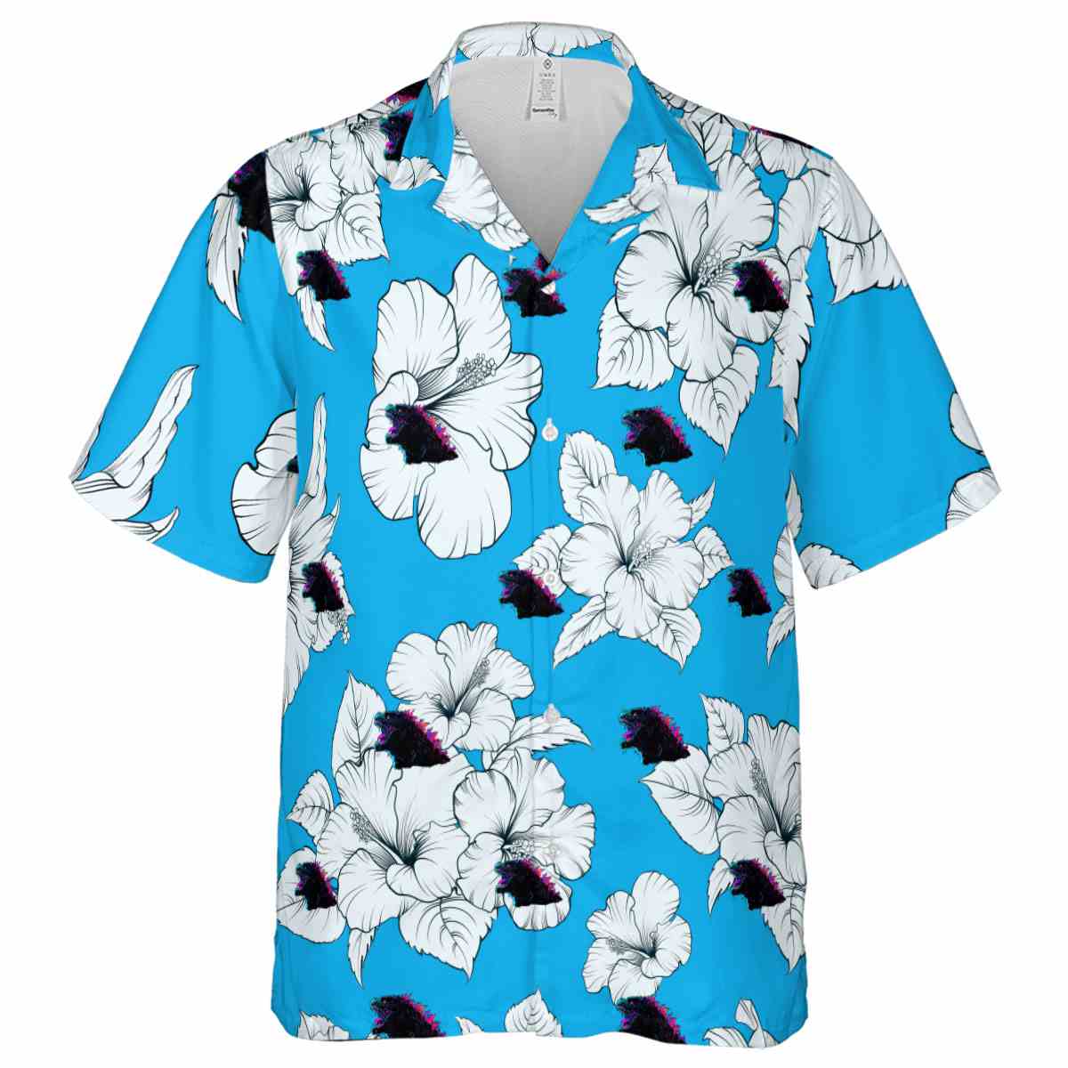 Godzilla Hibiscus Flower Hawaiian Shirt Fashion forward Godzilla Hibiscus Flower Hawaiian Shirt Fashion forward