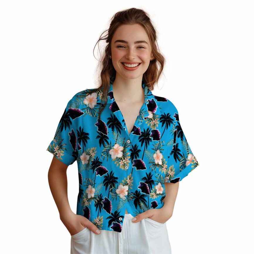 Godzilla Hibiscus Palm Hawaiian Shirt Top rated