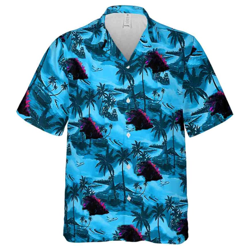 Godzilla Island Beach Hawaiian Shirt Fashion forward