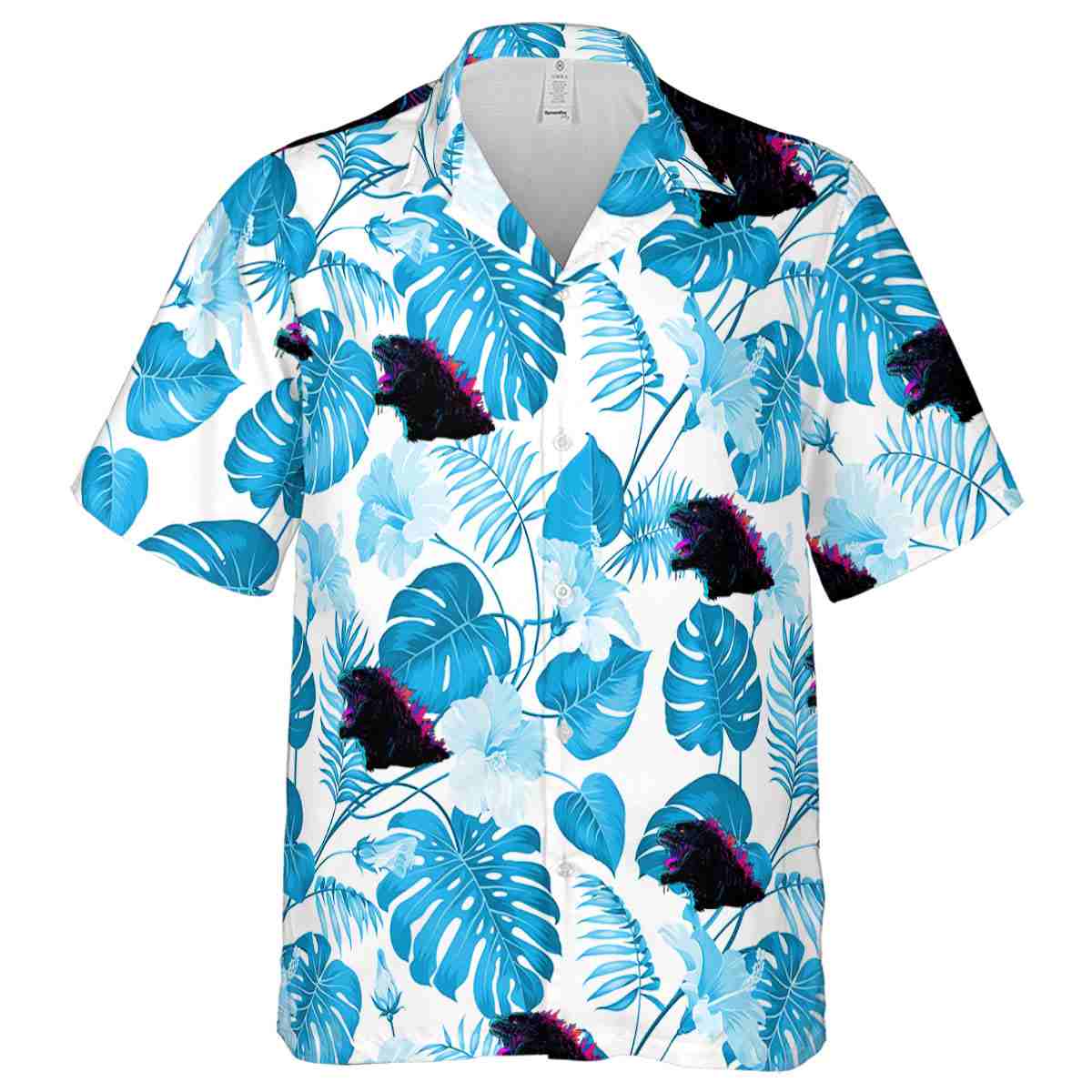 Godzilla Leaf Pattern Hawaiian Shirt Fashion forward Godzilla Leaf Pattern Hawaiian Shirt Fashion forward