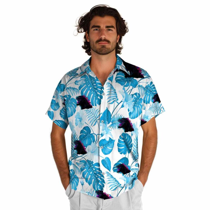 Godzilla Leaf Pattern Hawaiian Shirt New Arrival