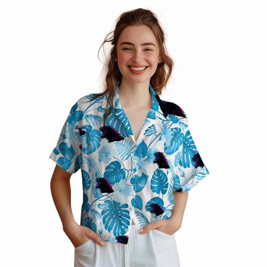 Godzilla Leaf Pattern Hawaiian Shirt Top rated