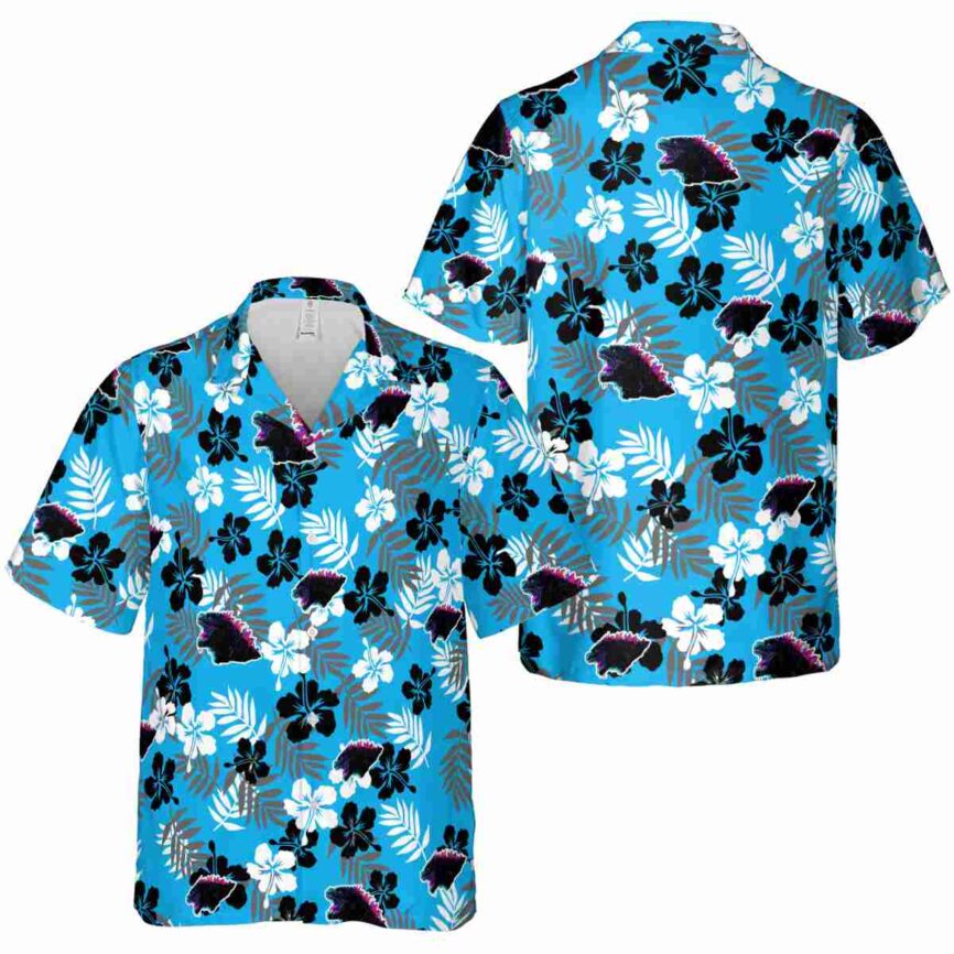 Godzilla Leafy Hibiscus Hawaiian Shirt Premium grade