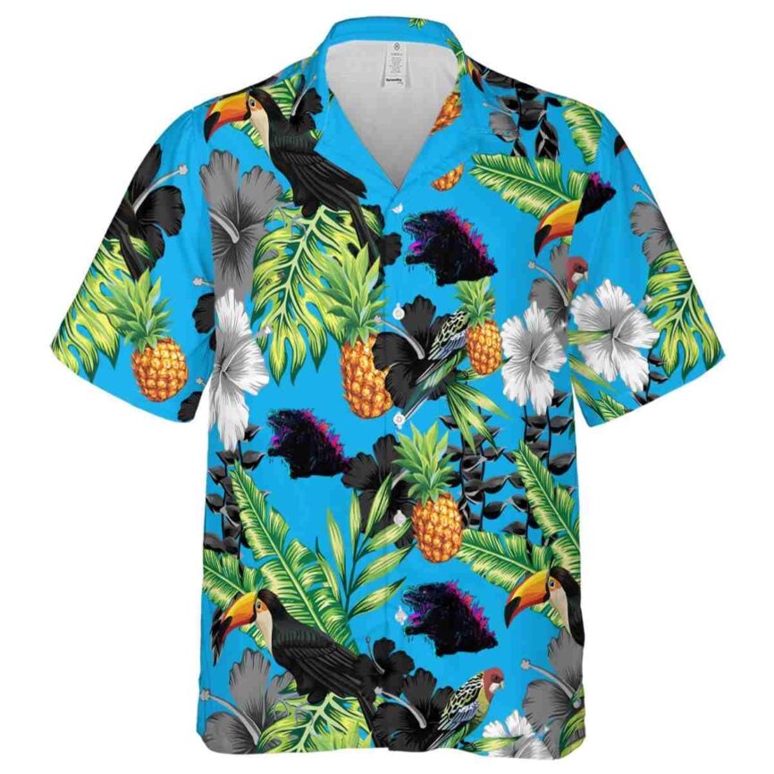 Godzilla Leafy Toucan Hawaiian Shirt Fashion forward