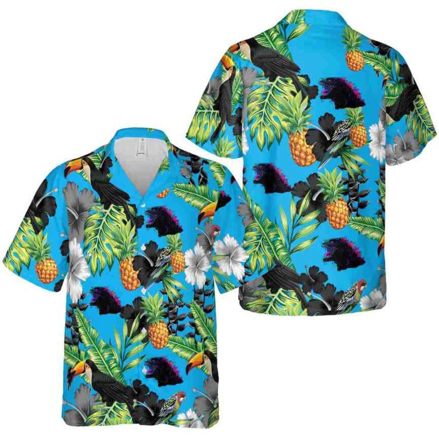 Godzilla Leafy Toucan Hawaiian Shirt Premium grade