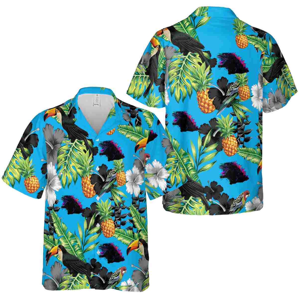 Godzilla Leafy Toucan Hawaiian Shirt Premium grade Godzilla Leafy Toucan Hawaiian Shirt Premium grade