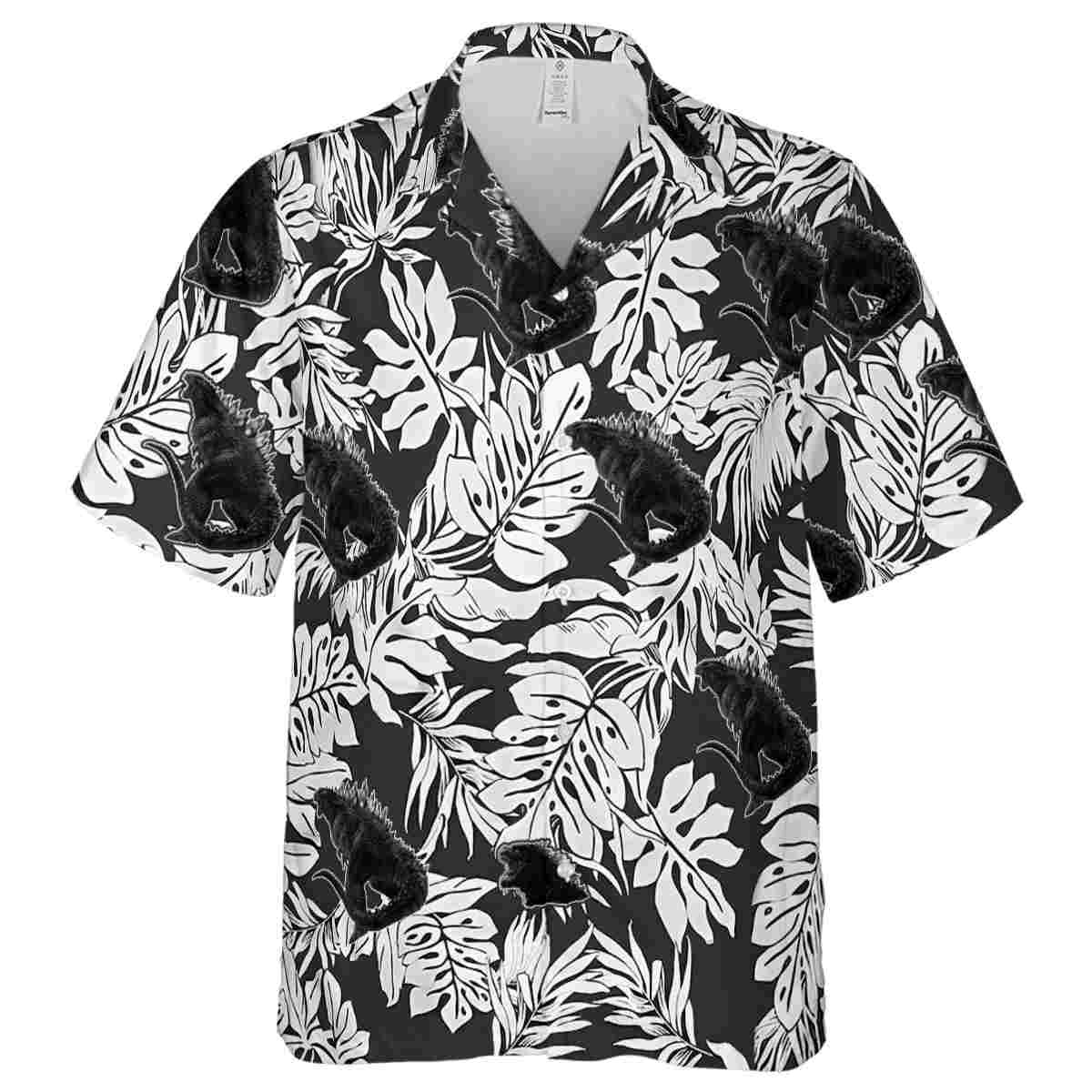Godzilla Monstera Foliage Hawaiian Shirt Fashion forward Godzilla Monstera Foliage Hawaiian Shirt Fashion forward