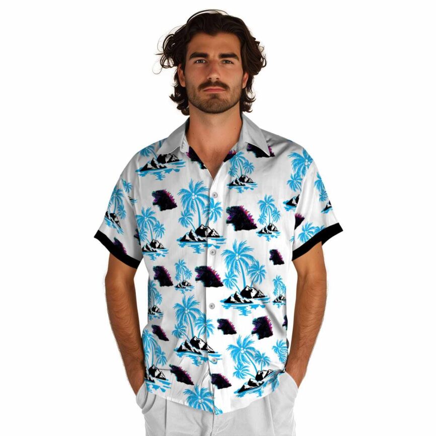 Godzilla Palm Island Graphic Hawaiian Shirt New Arrival
