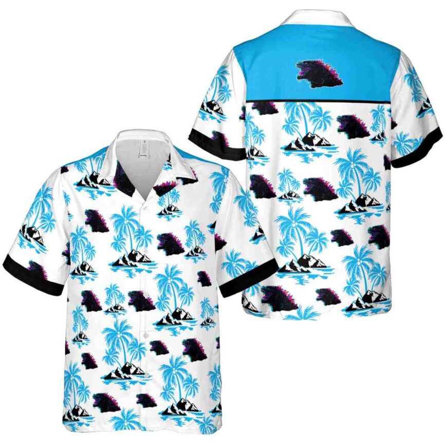 Godzilla Palm Island Graphic Hawaiian Shirt Premium grade