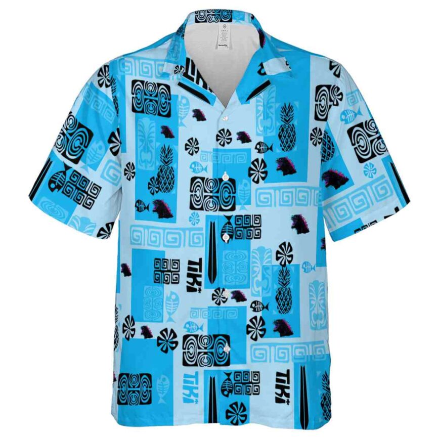 Godzilla Tiki Motifs Hawaiian Shirt Fashion forward