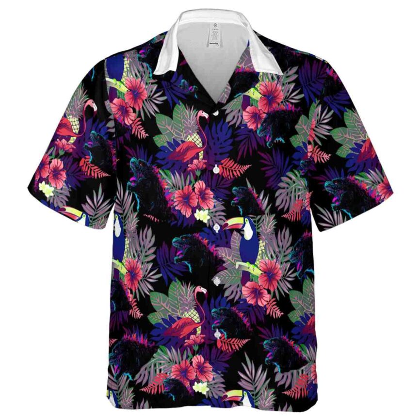 Godzilla Tropical Bird Hawaiian Shirt Fashion forward