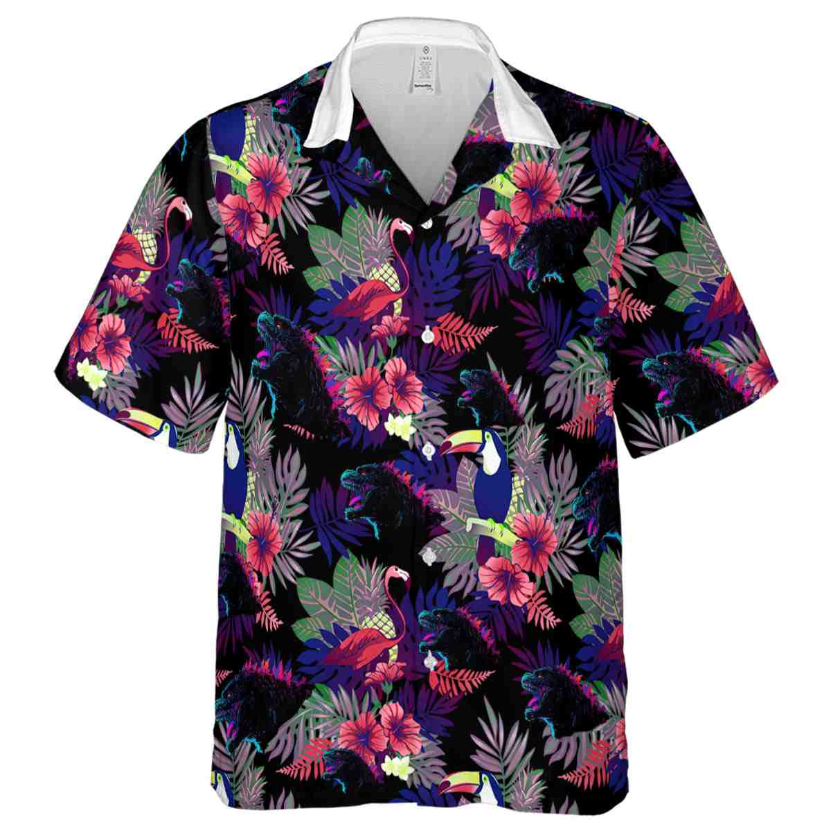 Godzilla Tropical Bird Hawaiian Shirt Fashion forward Godzilla Tropical Bird Hawaiian Shirt Fashion forward