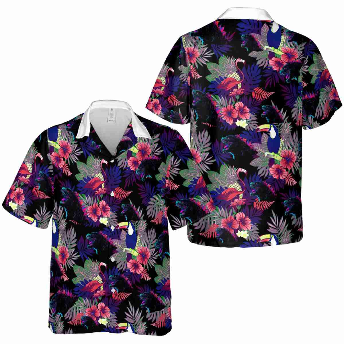 Godzilla Tropical Bird Hawaiian Shirt Premium grade Godzilla Tropical Bird Hawaiian Shirt Premium grade