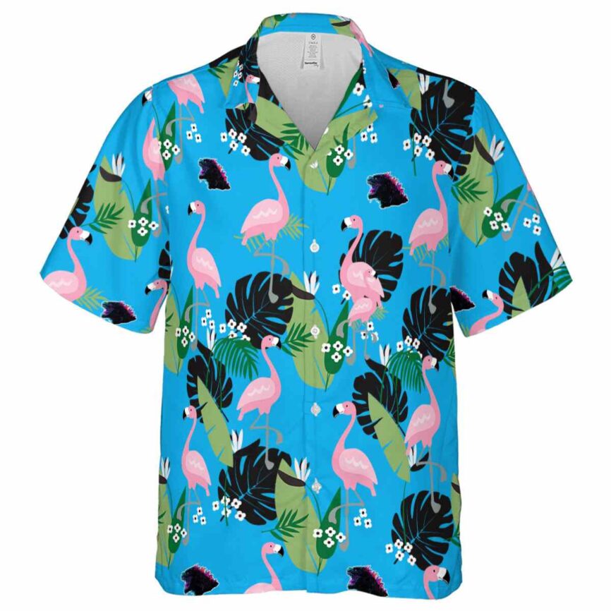 Godzilla Tropical Flamingo Hawaiian Shirt Fashion forward